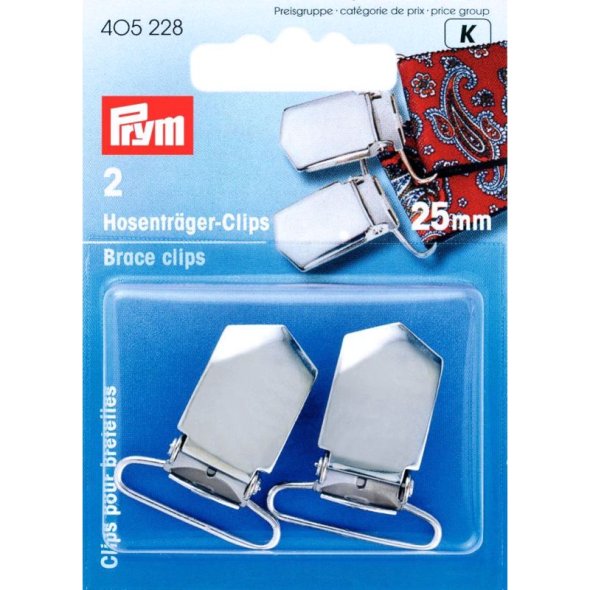 Prym Hosenträger-Clips (25 mm/ silberfarbig/ 2 St.)