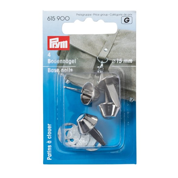 Prym Bodennägel für Taschen (15 mm/ silberfarbig/ 4 St.)