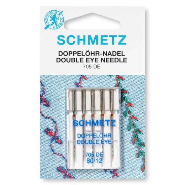 Schmetz Doppelöhr Stärke 80/ System 705DE/ 5 Nadeln