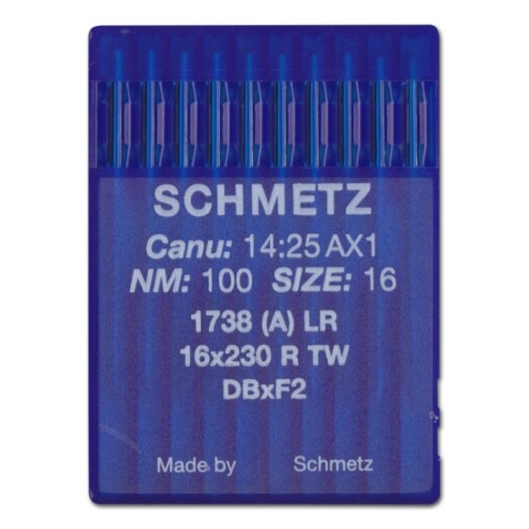 Schmetz Rundkolbennadeln Stärke 100/ System 1738 (A) LR/ 10 Nadeln