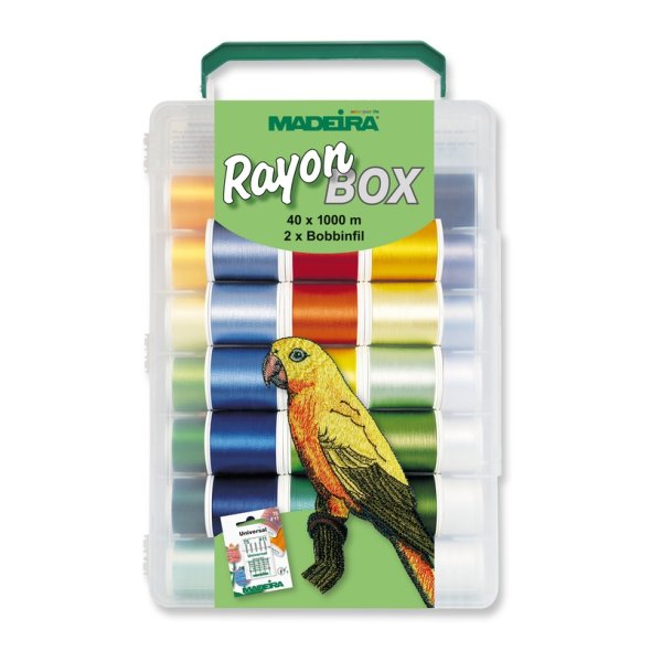 Madeira Rayon No.40 Stickbox (40 Farben/ 1000 m)