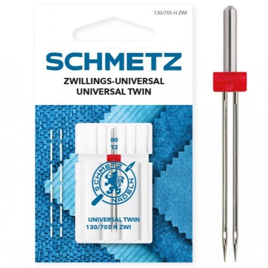 Schmetz Zwillingsnadel Stärke 80/ 2,0/ System 130H/ 1 Nadel