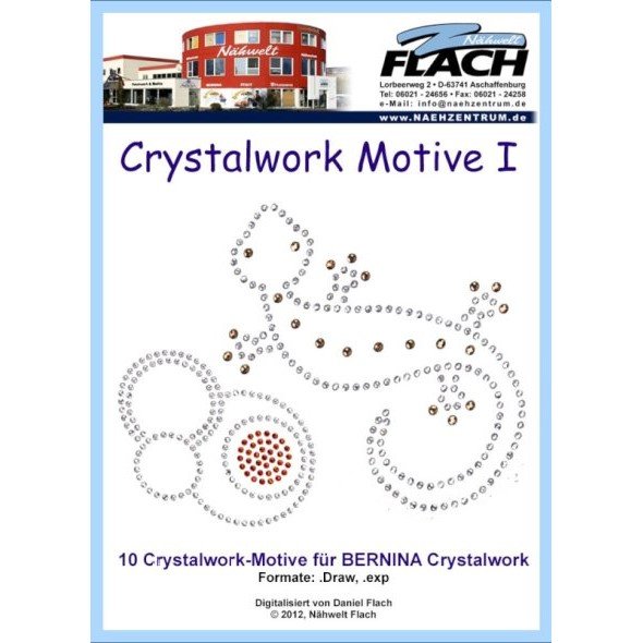 Nähwelt Flach Stickmuster CD Crystalwork Stanzmotive