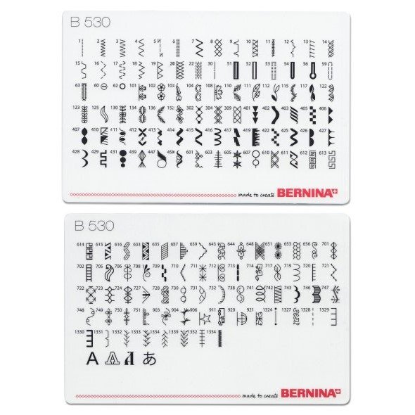 Bernina Stichkarte und Halterung für Bernina 530