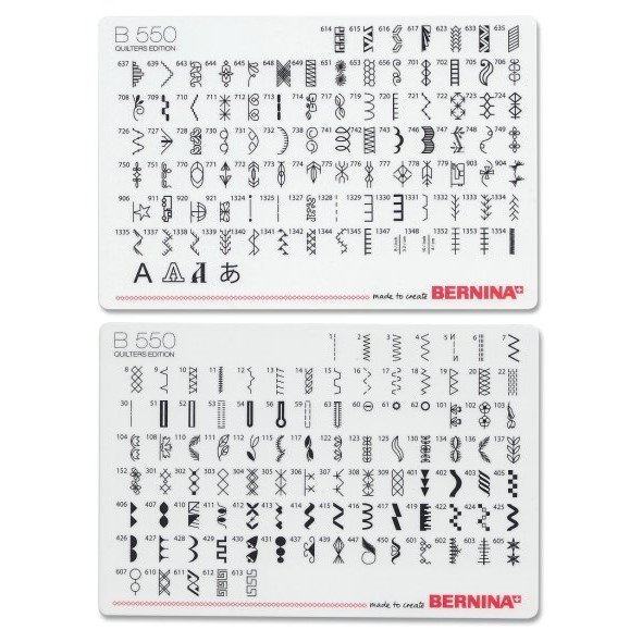 Bernina Stichkarte und Halterung für Bernina 550
