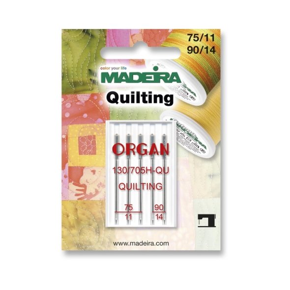 Madeira Titanium Quiltingnadel  Stärke 75+90/ System 130/705H-QU/ 5 Nadeln