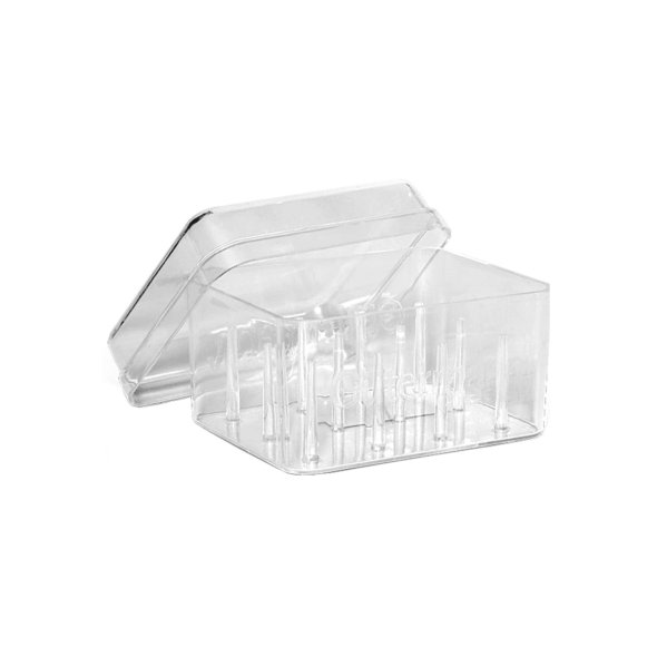 Gütermann Nähgarn-Box Acryl ungefüllt (für 12 Spulen/ 200 m/ 9,4 x 6,2 x 6,8 cm)