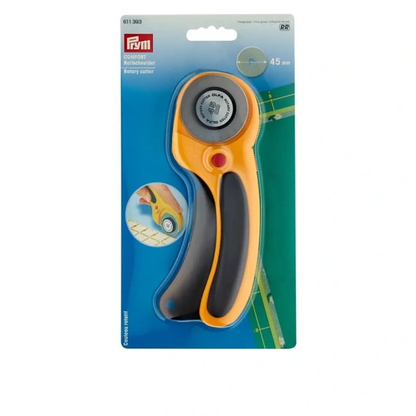 Prym Rollschneider Comfort Griff 45 mm (schwarz/ orange)