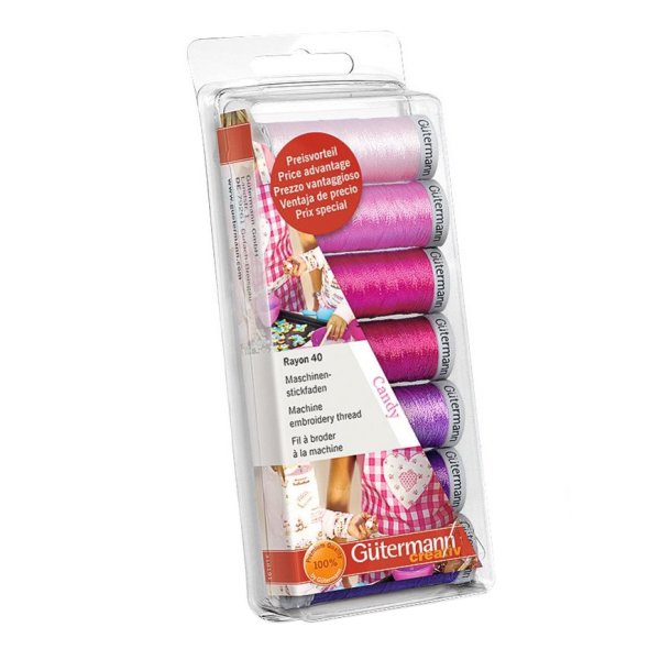 Gütermann Candy Rayon 40 Stickfaden-Set-4 (7 Farben/ 200 m)
