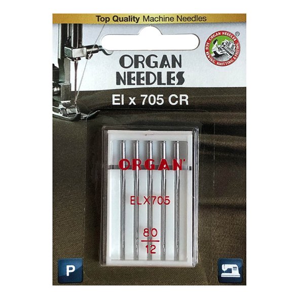 Organ Chromium-Nadel Over-Coverlock Stärke 80/ System ELx705CR/ 5 Nadeln
