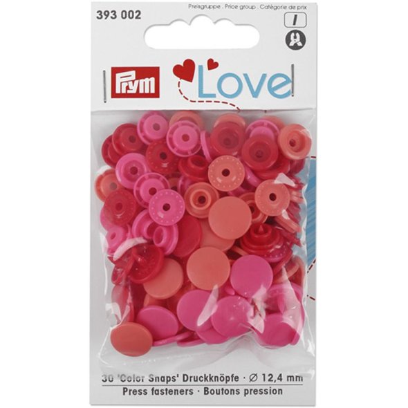Prym Love Druckknöpfe Color Snaps (12,4 mm/ rot/ 30 St.)