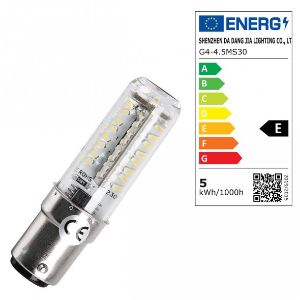LED Glühbirne mit 70 LEDs Stecksockel B15D Tageslicht