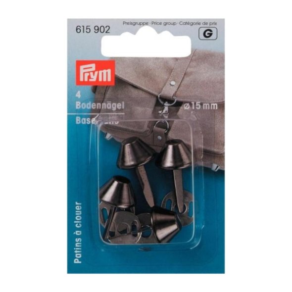 Prym Bodennägel für Taschen (15 mm/ altsilber/ 4 St.)