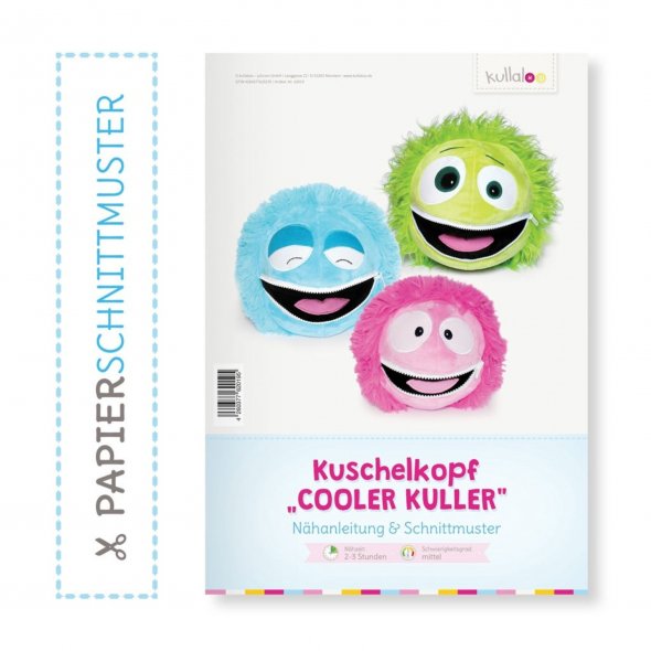 Kullaloo Kuschelköpfe Coole Kuller 3 versch. Größen und Gesichter (Nähanleitung)