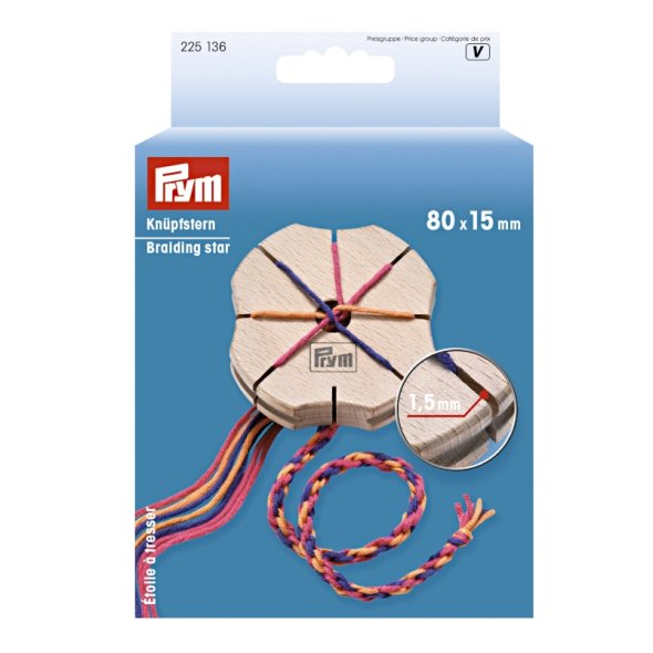 Prym Knüpfstern (80 x 15 mm/ Holz)