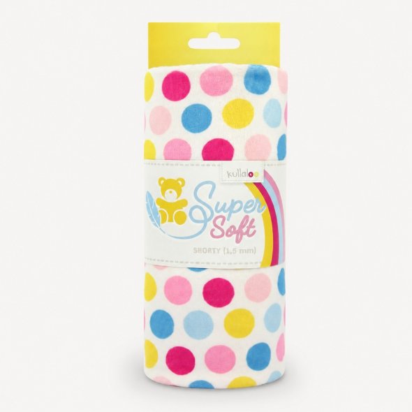 Kullaloo SuperSoft Plüsch SHORTY Prints (hot pink/ blue/ 0,75 m x 1 m)