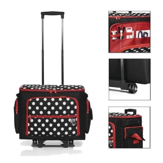 Prym Nähmaschinen-Trolley Polka Dots (44 x 22 x 36 cm)