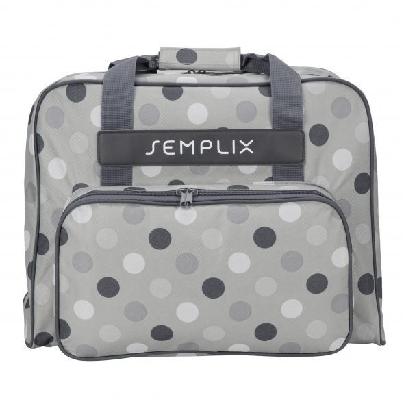Semplix Nähmaschinentasche Polka Dots (stein/grau)
