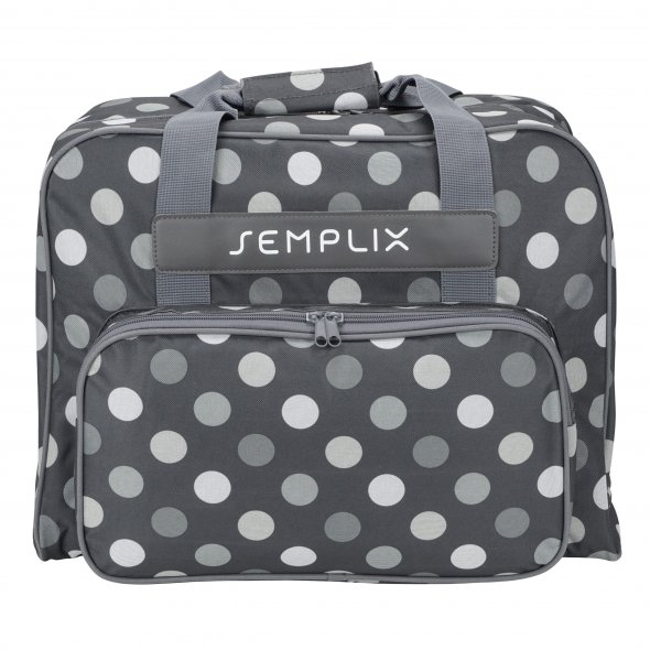 Semplix Nähmaschinentasche Polka Dots (anthrazit/grau)