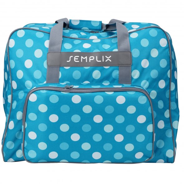 Semplix Nähmaschinentasche XL Polka Dots (petrol/türkis)