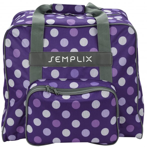 Semplix Overlocktasche-Coverlocktasche Polka Dots (lila/flieder)