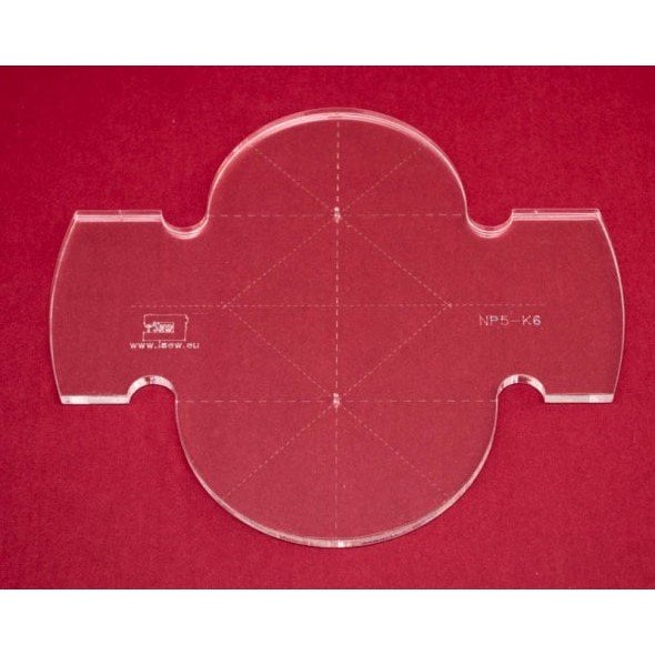 Quilt-Lineal Kreise/Halbkreise groß (Plexiglas 5 mm/Größe 14,5 x 16 cm)