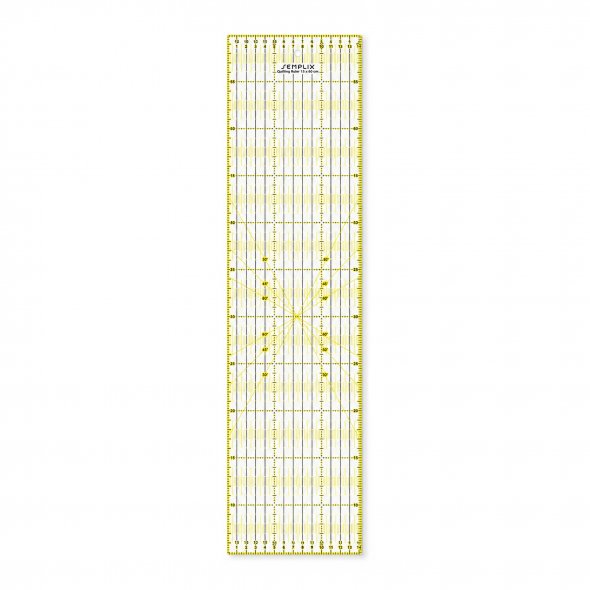 Semplix Patchwork-Quiltlineal (60 x 15 cm/ 3 mm dick/ gelb)
