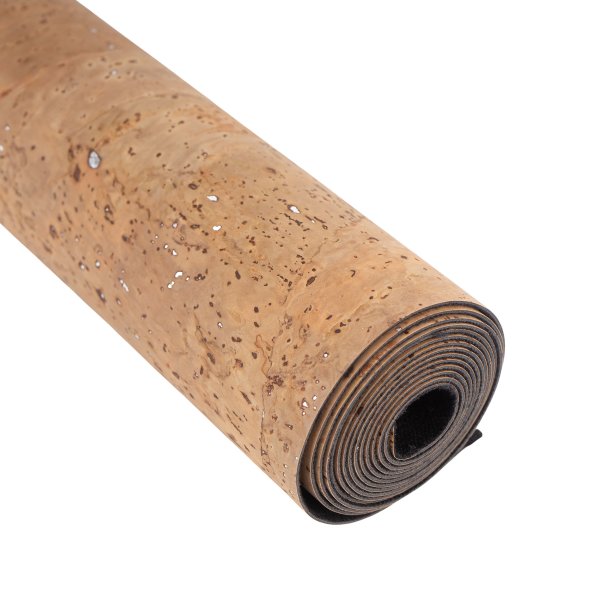 Korkstoff natur-silber (ca. 0,60 x 1,40 m)