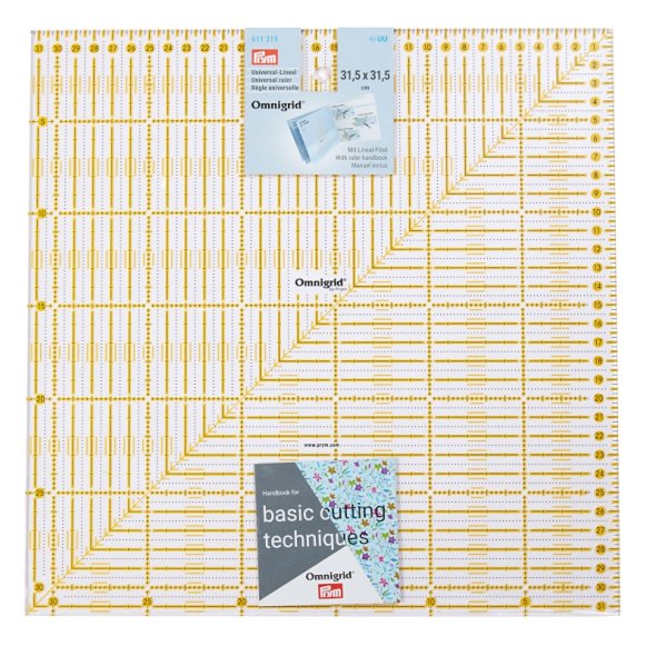 Prym Omnigrid Universal-Lineal (31,5 x 31,5 cm/ cm Skalierung)