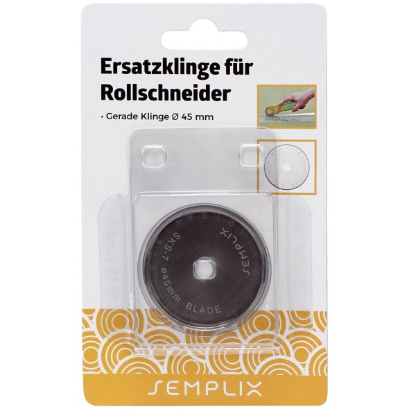Semplix Ersatzklinge für Rollschneider gerade (45 mm/ 1 St.)