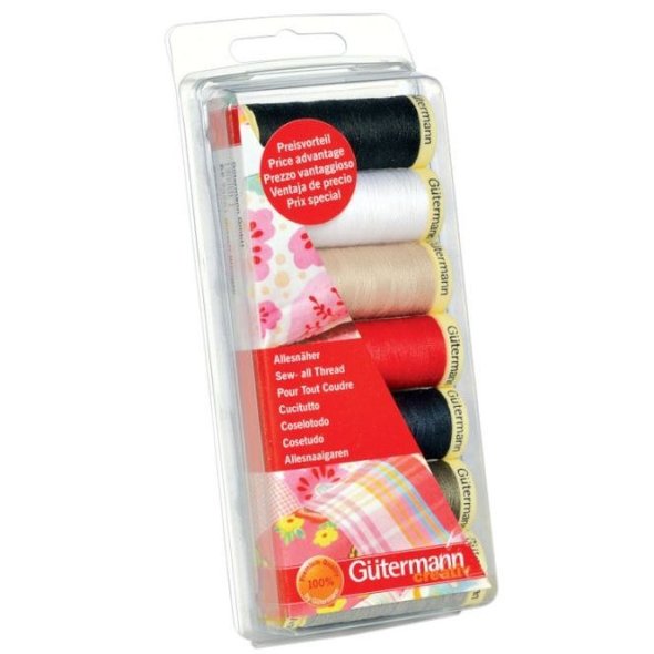 Gütermann Allesnäher Nähfaden-Set (7 Farben/ 100 m)