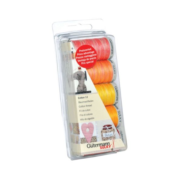 Gütermann Cotton 12 Sunny Nähfaden-Set-1 (5 Farben/ 200 m)