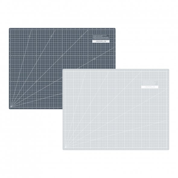 Semplix Schneidematte hellgrau-grau (60 x 45 cm/ 24 x 18 inch) A2