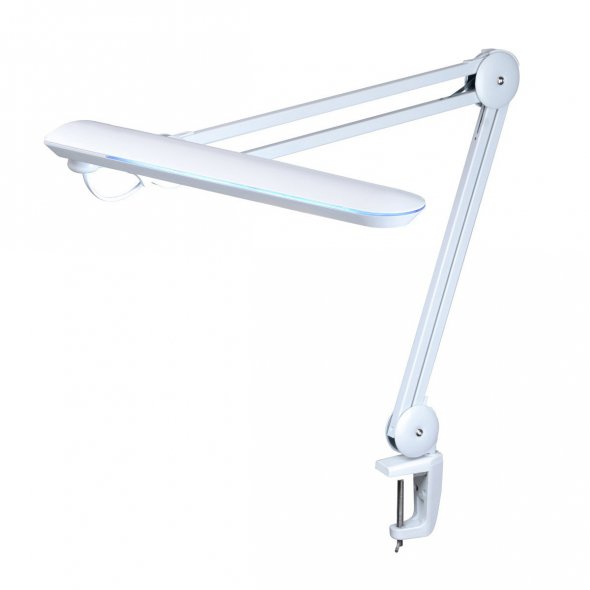 Semplix LED Arbeitslampe Tischlampe weiß (60 PCS LED/ dimmbar/ Tischklemme)