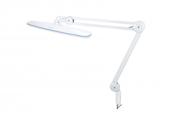 Semplix LED Arbeitslampe Tischlampe weiß (117 LED/ dimmbar/ Tischklemme)