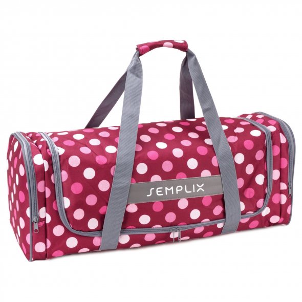 Semplix Plottertasche Polka Dots (beere/ rosa/ 62 x 22 x 25 cm)