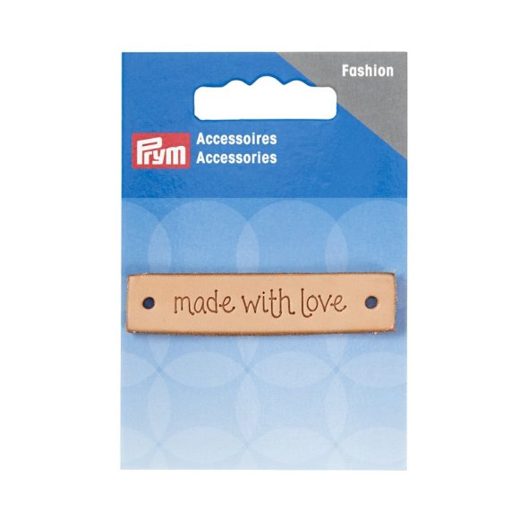 Prym Label Leder 'made with love' (60 x 13 mm/ rechteckig/ 1 St.)