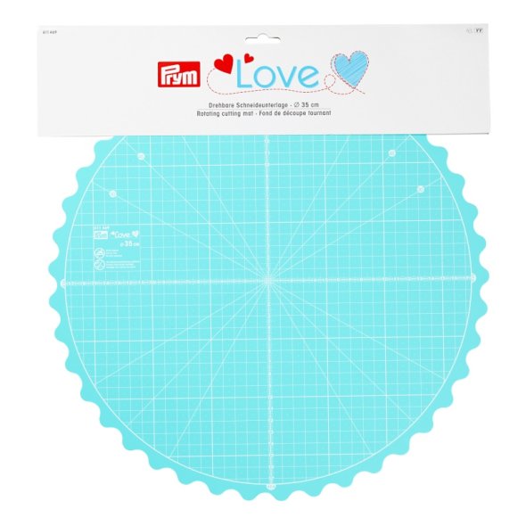 Prym Love Drebare Schneideunterlage (rund/ Ø 35 cm/ türkis)