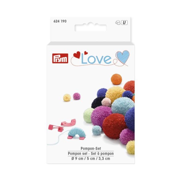 Prym Love Pompon Set (Ø 9 cm/ 5 cm/ 3,3 cm)