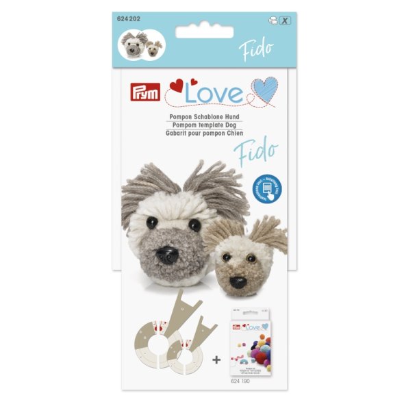 Prym Love Pompon Schablone Hund Fido