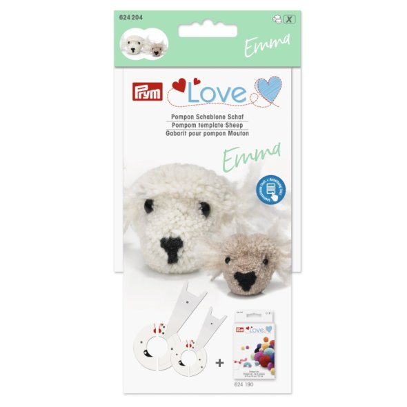 Prym Love Pompon Schablone Schaf Emma
