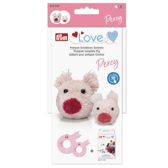 Prym Love Pompon Schablone Schwein Percy