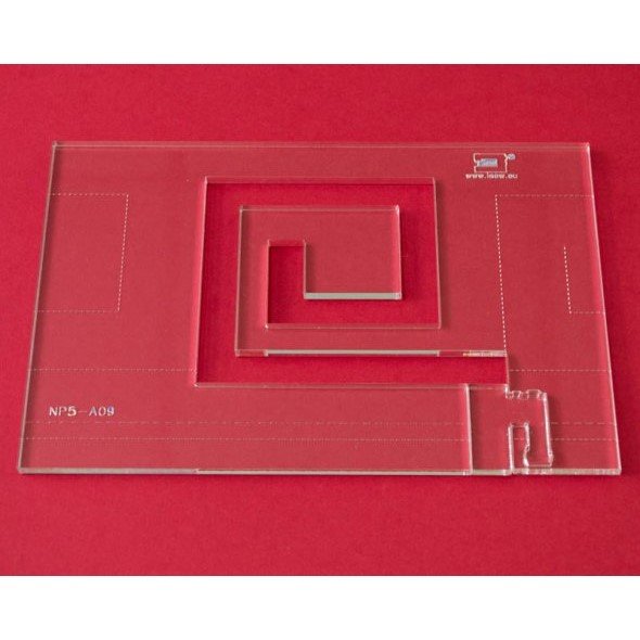 Quilt-Lineal ''Bordüre'' (Plexiglas 5 mm/ Muster 10x7,6 cm/ Lineal 14x20 cm)