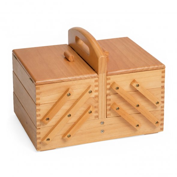 Nähkasten von Hobby Gift (Holz / aufklappbar / 31 x 23 x 18 cm)