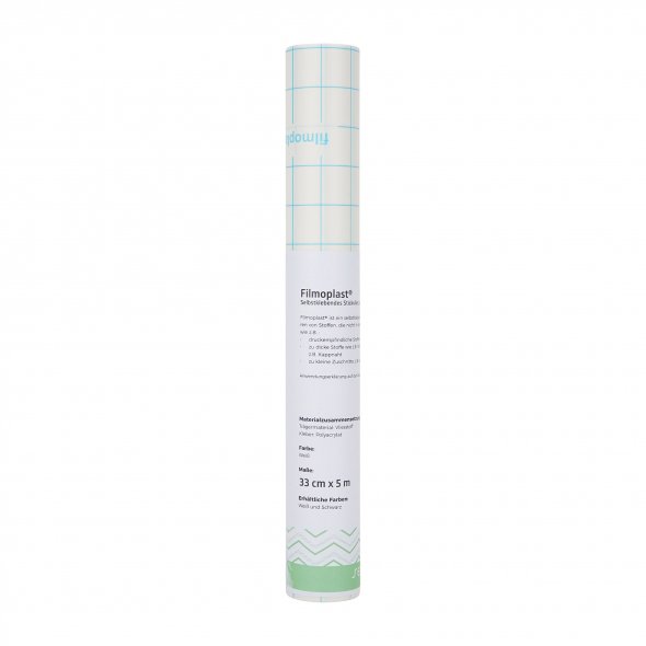 Semplix Filmoplast® (33 cm x 5 m/ selbstkleb. Stickvlies zum Wegreißen/ weiß)