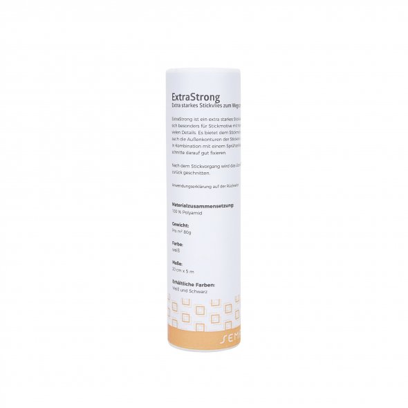 Semplix ExtraStrong ( 20 cm x 5 m/ extr.stark. Stickvlies zum Wegschneiden/ weiß)