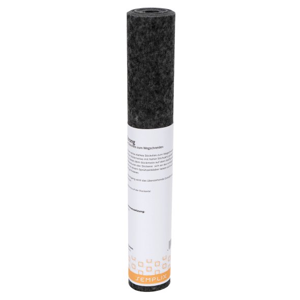 Semplix ExtraStrong (35 cm x 5 m/ extr.stark. Stickvlies zum Wegschneiden/ schwarz)