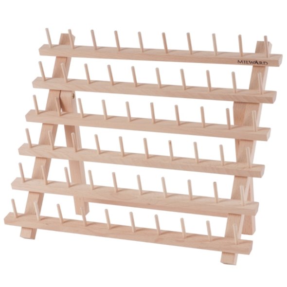 Milward Spulenhalter - Garnrollenständer (für 60 St./ 34 x 40 cm/ Holz)
