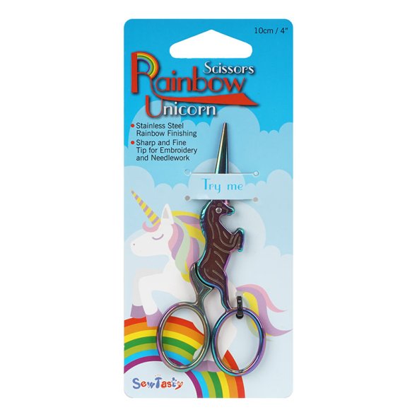 Einhorn-Regenbogen Schere (10 cm/ 4")