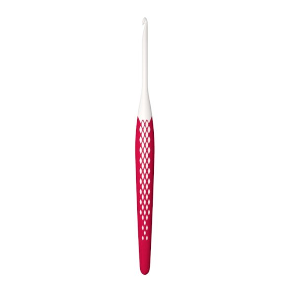 Prym Wollhäkelnadel Ergonomics (Länge 16 cm/ versch. Stärken) 3,5 weiß-rot